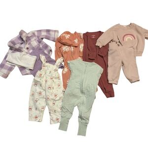 3-6 month lot of baby girl clothes variety brands , cotton
